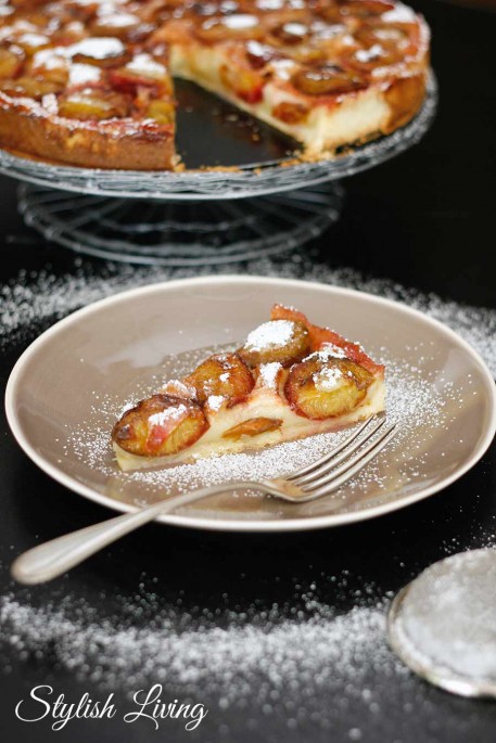 Clafoutis Tarte mit Zwetschgen - Stylish Living