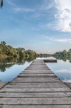 Bootssteg am Südsee in Braunschweig