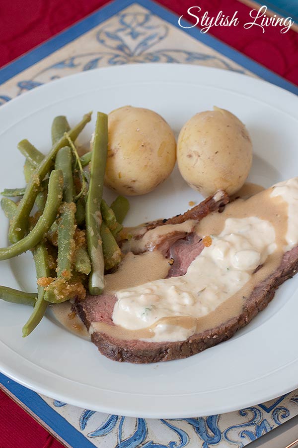 Roastbeef mit grünen Bohnen und Kartoffeln | Stylish Living